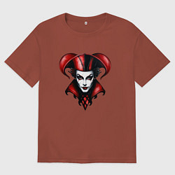 Футболка оверсайз мужская Арлекин, цвет: кирпичный