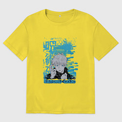 Футболка оверсайз мужская Jujutsu Kaisen Gojo расширение территории, цвет: желтый