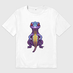 Футболка оверсайз мужская Арт змея, цвет: белый