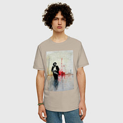 Футболка оверсайз мужская Leatherface, цвет: миндальный — фото 2