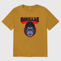Футболка оверсайз мужская Gorillas MMA, цвет: горчичный
