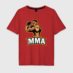 Футболка оверсайз мужская Fighter MMA, цвет: красный