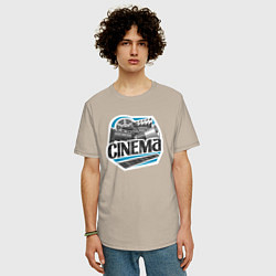 Футболка оверсайз мужская Cinema mood, цвет: миндальный — фото 2