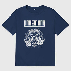 Футболка оверсайз мужская Lindemann rock dog, цвет: тёмно-синий