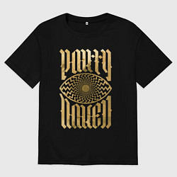 Футболка оверсайз мужская Party naked, цвет: черный