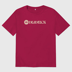 Футболка оверсайз мужская Deadlock original logo, цвет: маджента