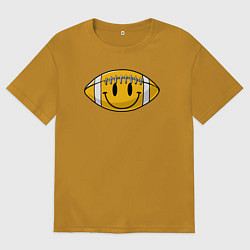 Футболка оверсайз мужская Регби мяч, цвет: горчичный