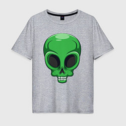 Футболка оверсайз мужская Green skeletor, цвет: меланж