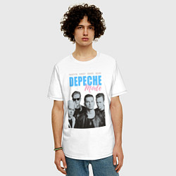 Футболка оверсайз мужская Depeche Mode Vintage, цвет: белый — фото 2