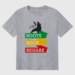 Футболка оверсайз мужская Корни регги, цвет: меланж