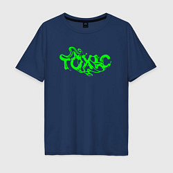 Мужская футболка оверсайз Toxic text