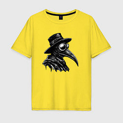 Футболка оверсайз мужская Plague doctor, цвет: желтый