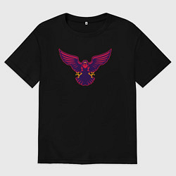 Футболка оверсайз мужская Hawk, цвет: черный