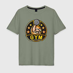 Футболка оверсайз мужская Gym stars, цвет: авокадо