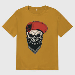 Футболка оверсайз мужская Хип-хоп гангстер, цвет: горчичный
