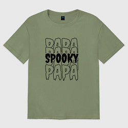 Футболка оверсайз мужская Spooky dad, цвет: авокадо