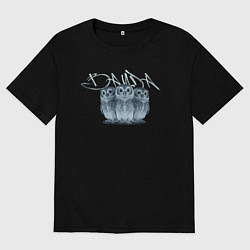 Футболка оверсайз мужская Three owls, цвет: черный