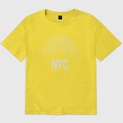 Футболка оверсайз мужская NYC vibe, цвет: желтый