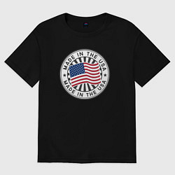 Футболка оверсайз мужская Made in the USA, цвет: черный