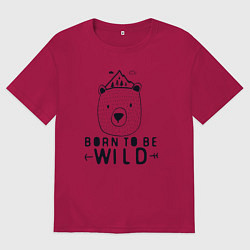 Футболка оверсайз мужская Wild bear, цвет: маджента