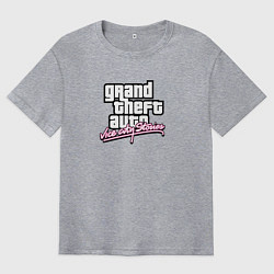 Футболка оверсайз мужская GTA vice city stories game, цвет: меланж