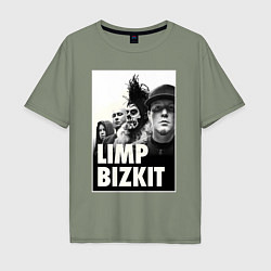 Футболка оверсайз мужская Limp Bizkit all, цвет: авокадо