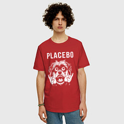 Футболка оверсайз мужская Placebo rock dog, цвет: красный — фото 2