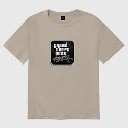 Футболка оверсайз мужская GTA logo black, цвет: миндальный