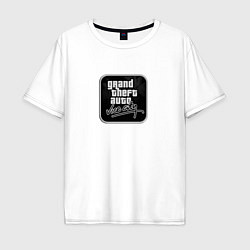 Футболка оверсайз мужская GTA logo black, цвет: белый