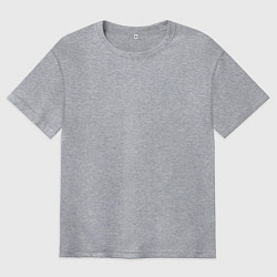 Футболка оверсайз мужская Мишка - уличные правила, цвет: меланж