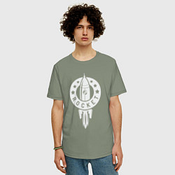 Футболка оверсайз мужская Rocket, цвет: авокадо — фото 2