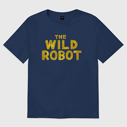Футболка оверсайз мужская The wild robot logo, цвет: тёмно-синий