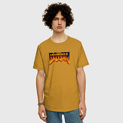 Футболка оверсайз мужская Doom ultimate, цвет: горчичный — фото 2