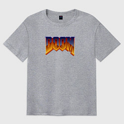 Футболка оверсайз мужская Doom logotype, цвет: меланж