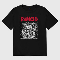 Футболка оверсайз мужская Rancid punk rock, цвет: черный