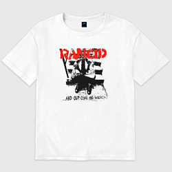 Футболка оверсайз мужская Rancid and out come the wolves, цвет: белый