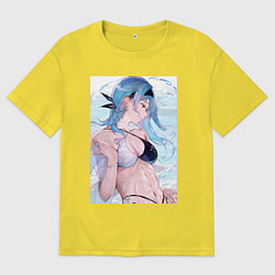 Футболка оверсайз мужская Геншин Эола Лоуренс, цвет: желтый