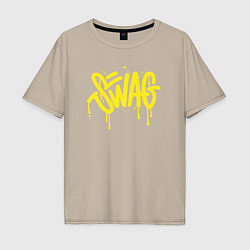 Футболка оверсайз мужская Swag, цвет: миндальный