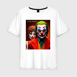 Футболка оверсайз мужская Joker and Minecraft - collaboration, цвет: белый