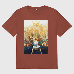Футболка оверсайз мужская Для тебя Бессмертный Фуши Джоан, цвет: кирпичный