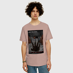 Футболка оверсайз мужская I see the goal, цвет: пыльно-розовый — фото 2