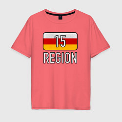 Футболка оверсайз мужская Region 15, цвет: коралловый