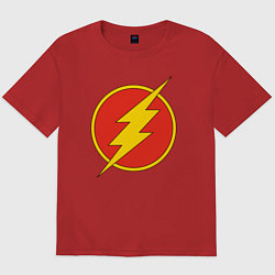 Футболка оверсайз мужская Flash logo, цвет: красный