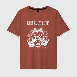 Футболка оверсайз мужская Burzum rock dog, цвет: кирпичный