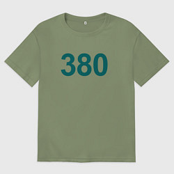 Футболка оверсайз мужская 380 - Игра в кальмара, цвет: авокадо