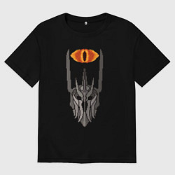 Футболка оверсайз мужская Саурон и око Властелин колец, цвет: черный