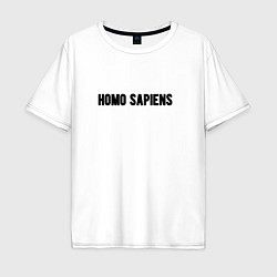 Футболка оверсайз мужская Homo sapiens, цвет: белый