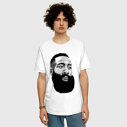 Футболка оверсайз мужская James Harden, цвет: белый — фото 2