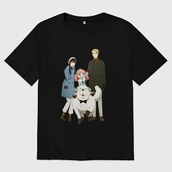 Футболка оверсайз мужская Семья шпиона вместе, цвет: черный