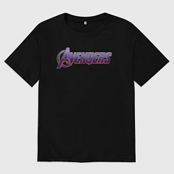 Футболка оверсайз мужская Avengers endgame logo, цвет: черный